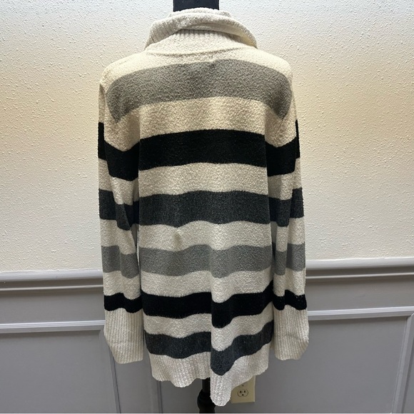 Style & Co Sweater Women’s Oversized Striped Fluffy Sweater XL - Picture 4 of 10